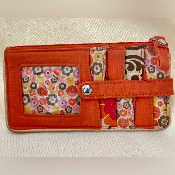 Vera Bradley Vibrant Orange Wallet - Picture 2 of 5